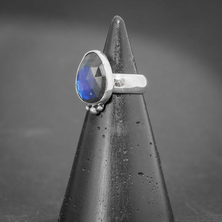 Blue Labradorite Sterling Silver Ring - Size 5