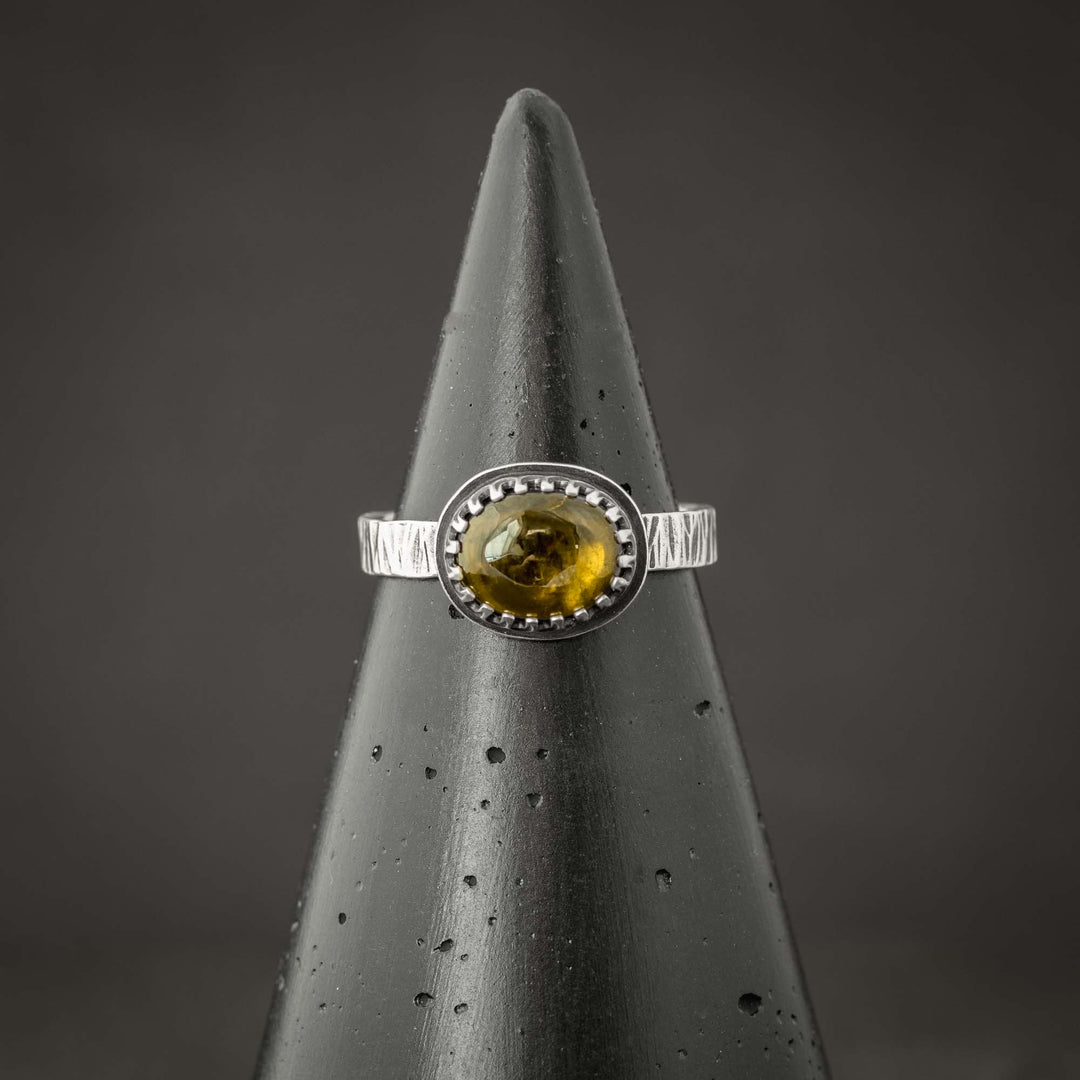 Root Beer Tourmaline Sterling Silver Ring - Size 7