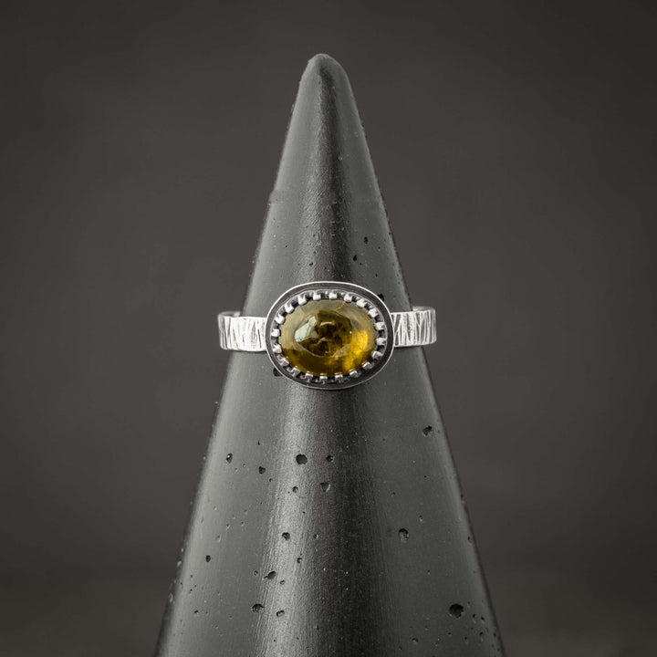 Root Beer Tourmaline Sterling Silver Ring - Size 7