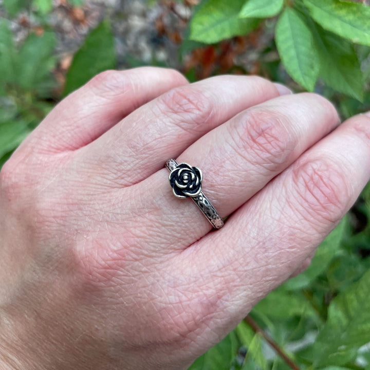 Silver Rose Ring
