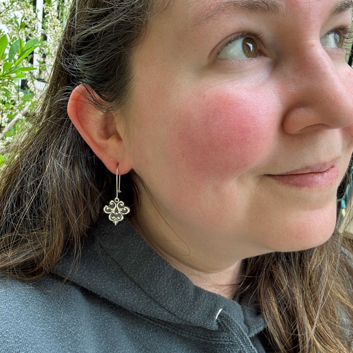 Sterling Silver Gothic Earrings | Ornate Victorian Inspired Jewelry