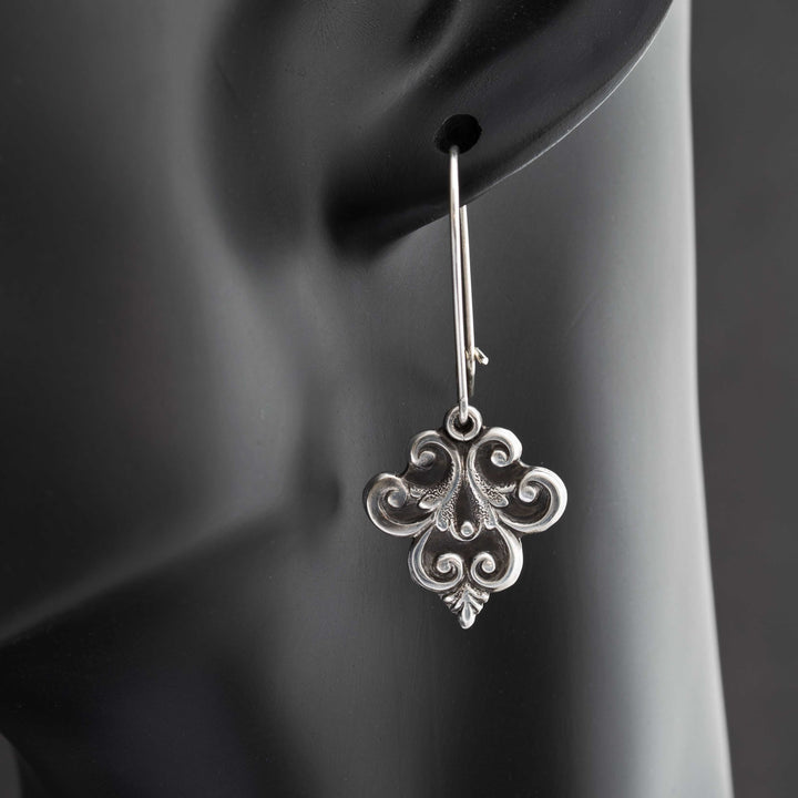 Sterling Silver Gothic Earrings | Ornate Victorian Inspired Jewelry
