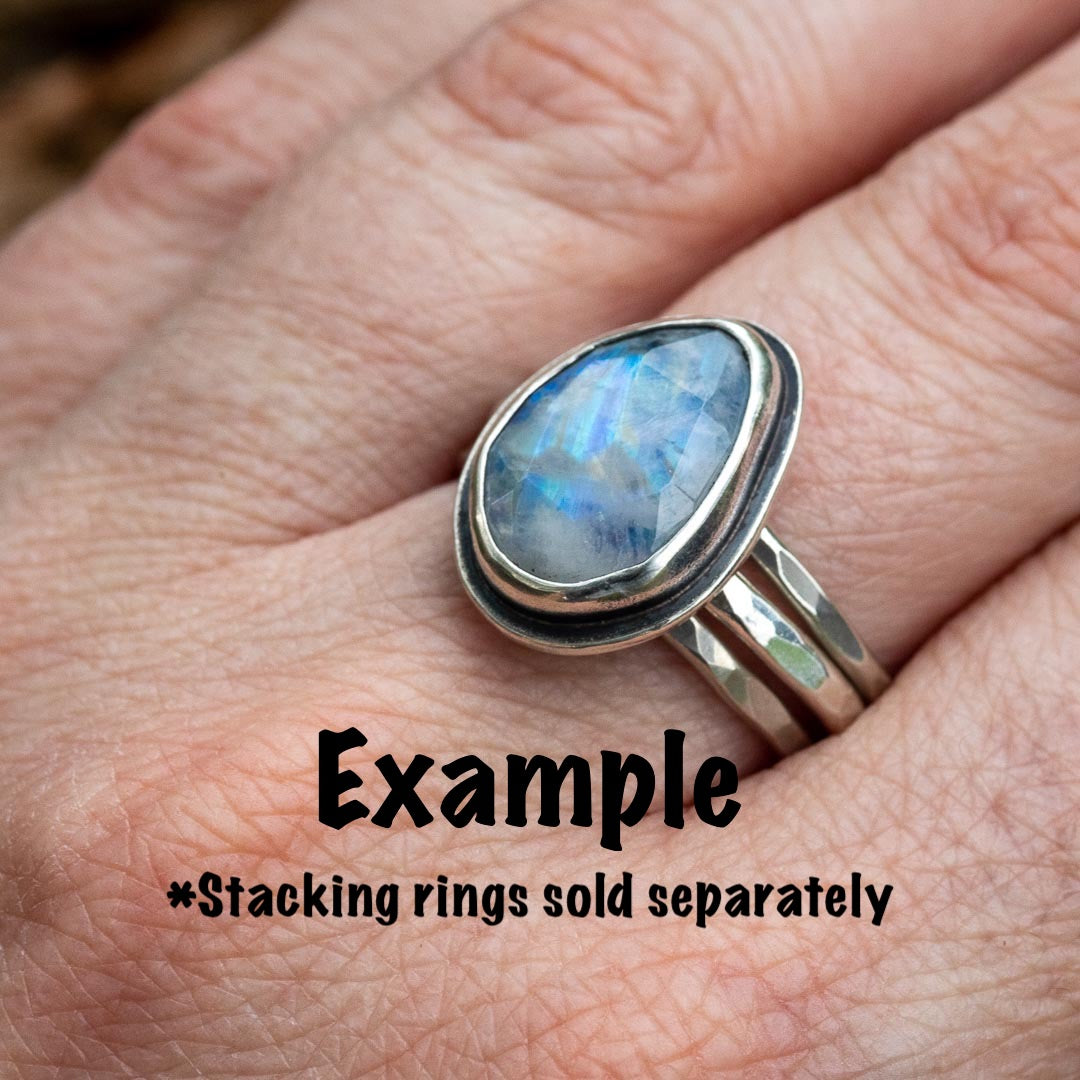 Hammered Silver Stacking Ring