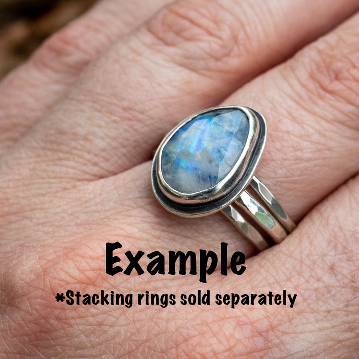 Hammered Silver Stacking Ring