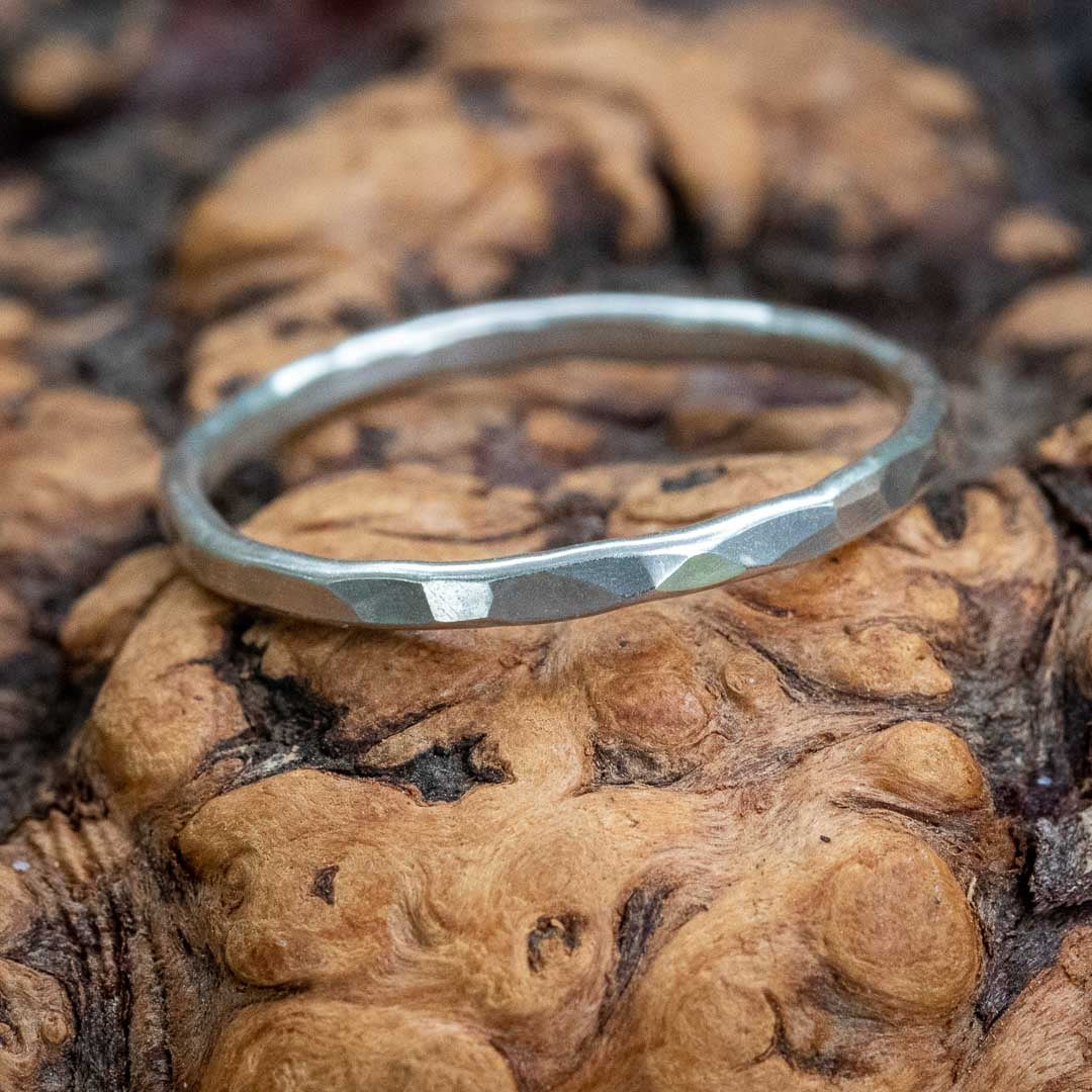 Hammered Silver Stacking Ring