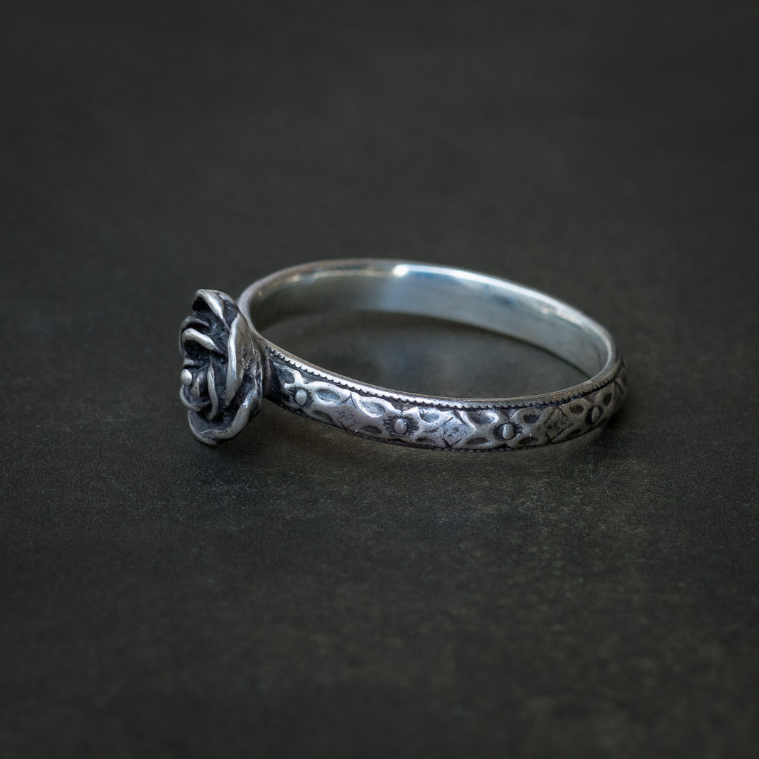 Silver Rose Ring