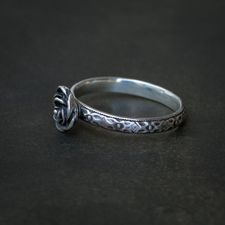 Silver Rose Ring