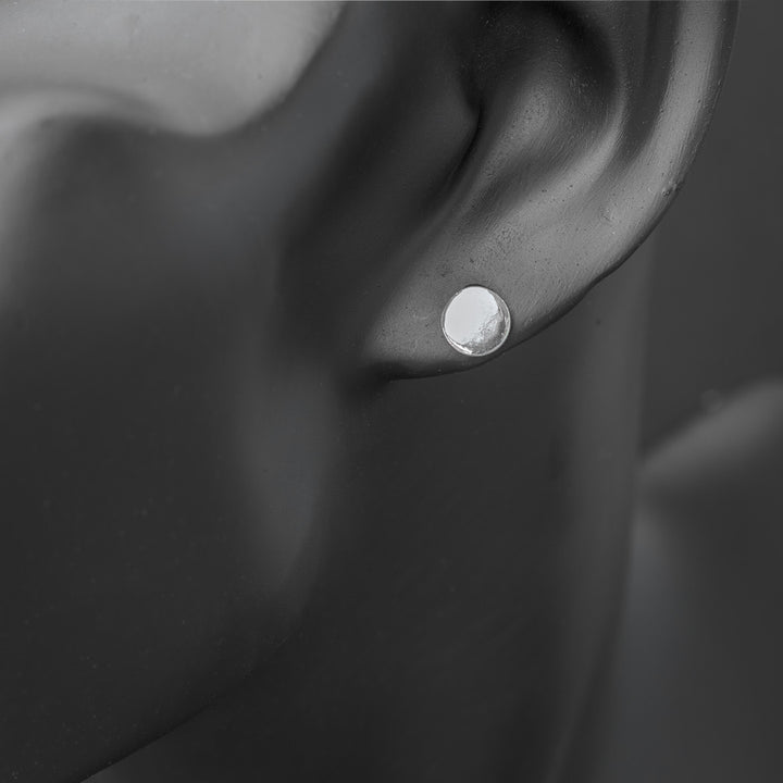 Minimalist Silver Dot Earrings