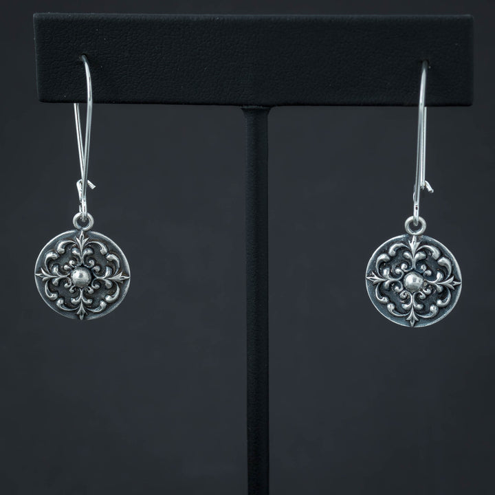 Silver Gothic Drop Earrings