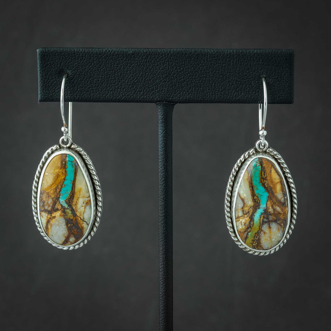 Southwestern Style Royston Ribbon Turquoise Earrings