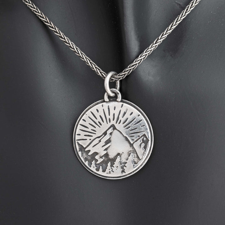 Mountain Medallion Pendant Necklace