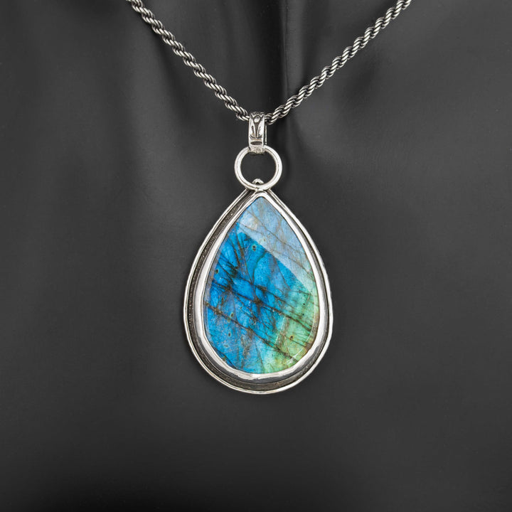 Blue Labradorite Gothic Window Necklace