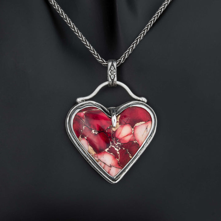 Dahlia Rose Heart Necklace #1