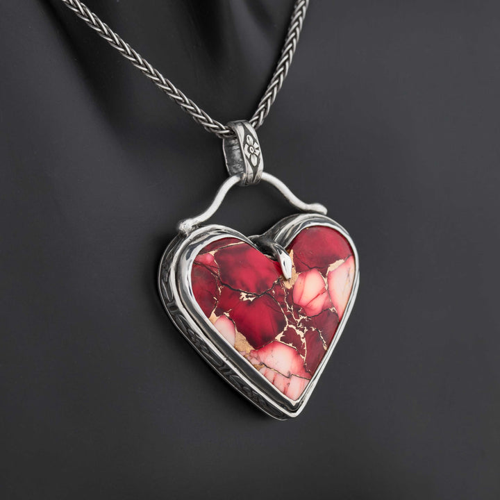 Dahlia Rose Heart Necklace #1