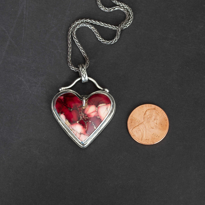 Dahlia Rose Heart Necklace #1