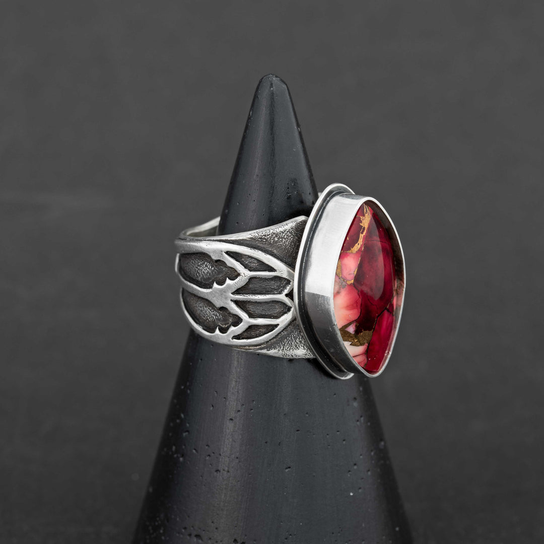 Dahlia Rose Cathedral Ring - Made to Size - Option 1