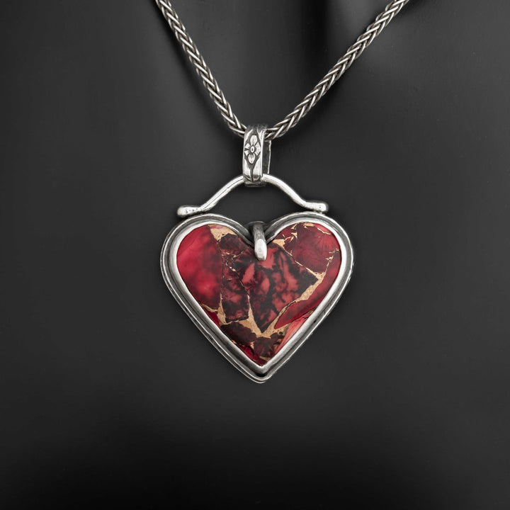 Dahlia Rose Heart Necklace #3