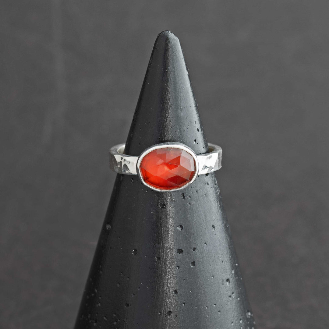 Hessonite Garnet Ring in Sterling Silver | Size 5