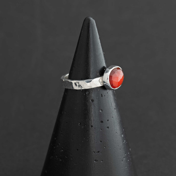 Hessonite Garnet Ring in Sterling Silver | Size 5