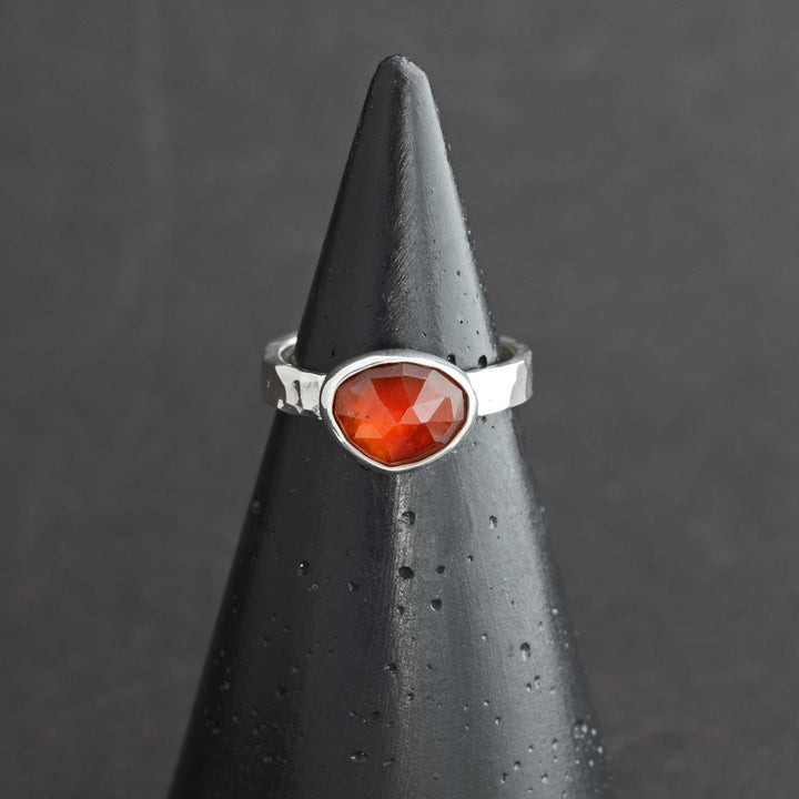 Hessonite Garnet Ring in Sterling Silver | Size 6