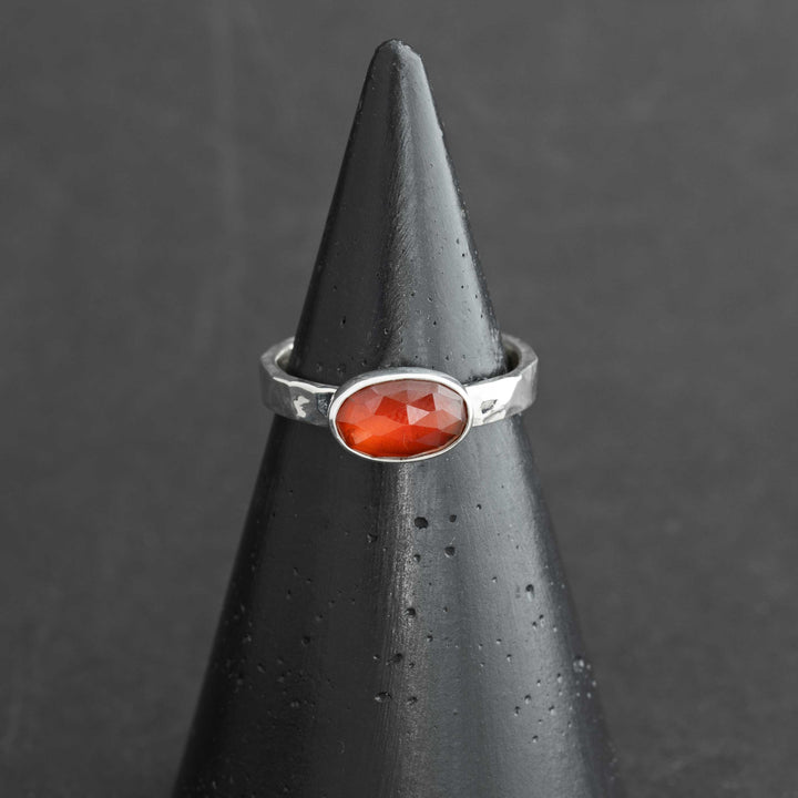 Hessonite Garnet Ring in Sterling Silver | Size 8