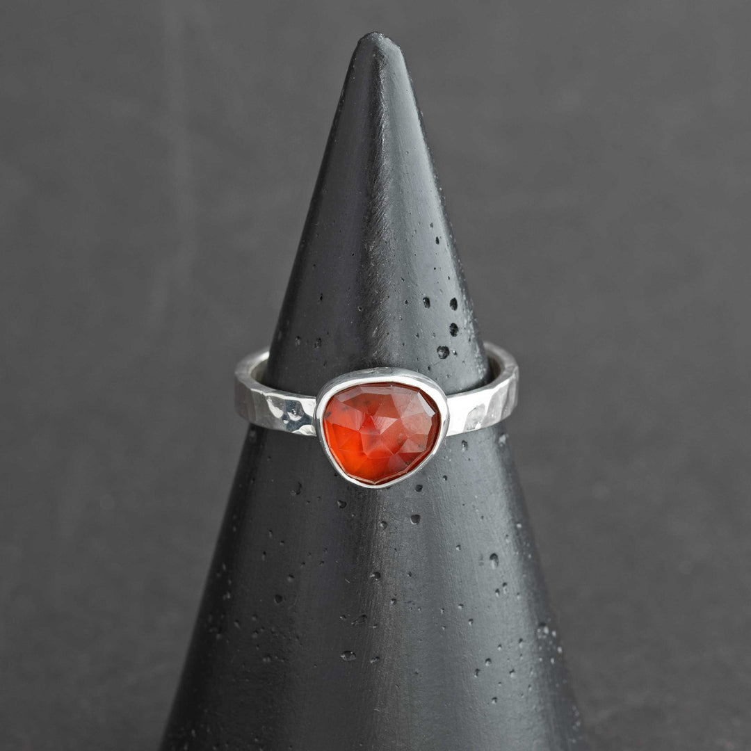 Hessonite Garnet Ring in Sterling Silver | Size 10