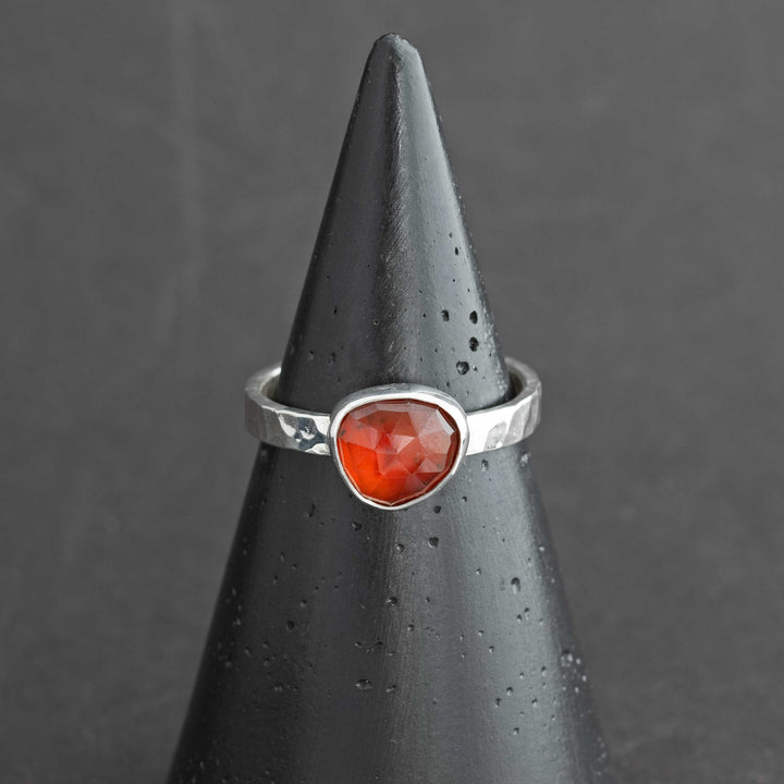 Hessonite Garnet Ring in Sterling Silver | Size 10