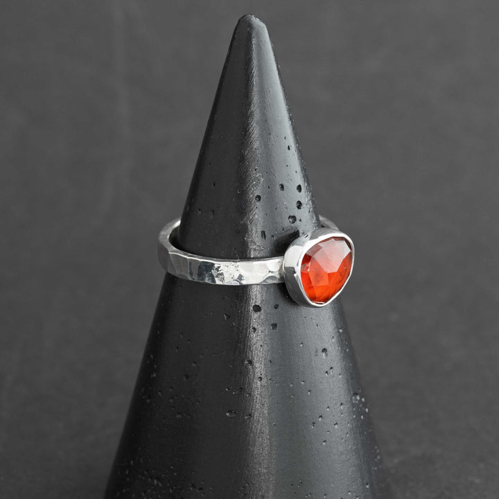 Hessonite Garnet Ring in Sterling Silver | Size 10