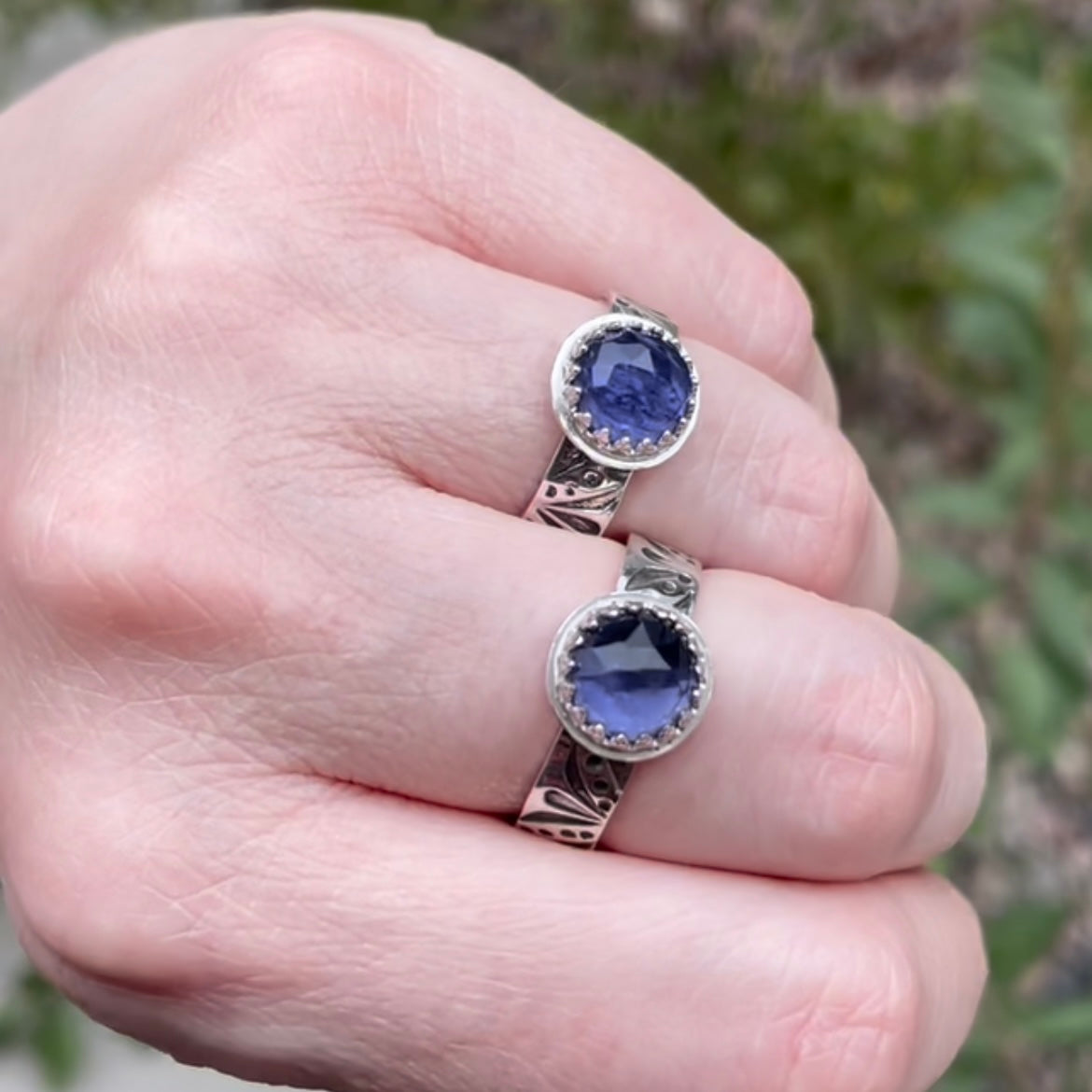 Silver Iolite Gemstone Ring – Silverthaw Jewelry