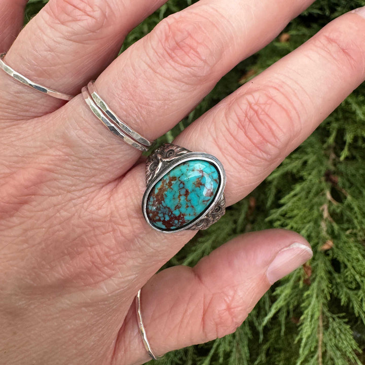 Tyrone Turquoise Owl Ring | Made to Size