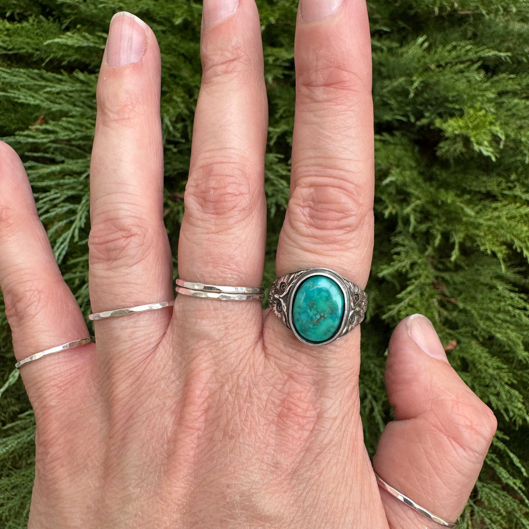 Carico Lake Turquoise Owl Ring | Made to Size