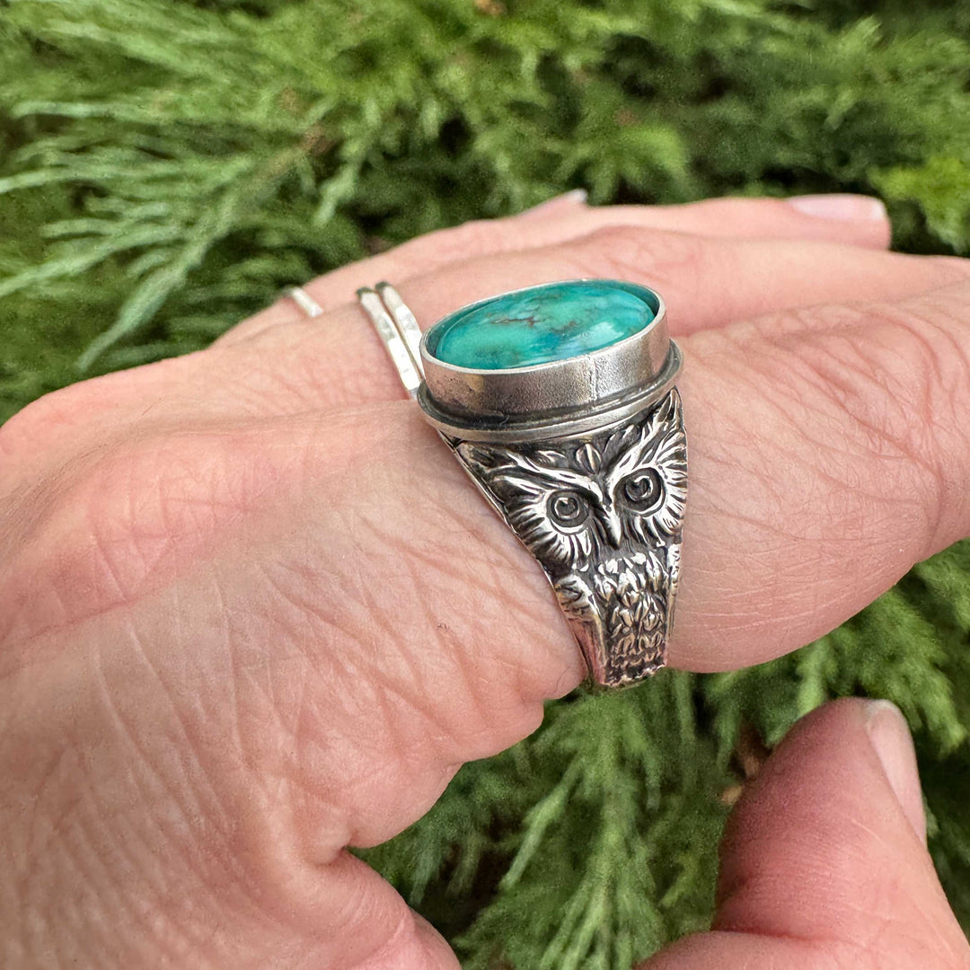 Carico Lake Turquoise Owl Ring | Made to Size
