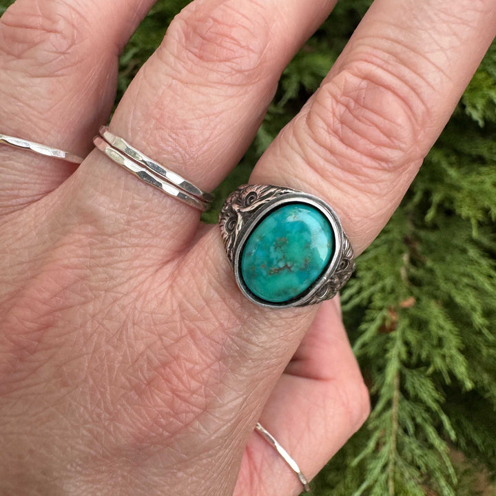 Carico Lake Turquoise Owl Ring | Made to Size
