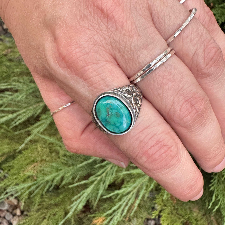 Carico Lake Turquoise Owl Ring | Made to Size