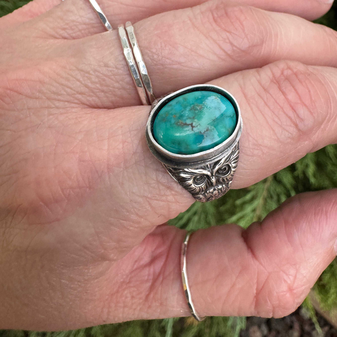 Carico Lake Turquoise Owl Ring | Made to Size
