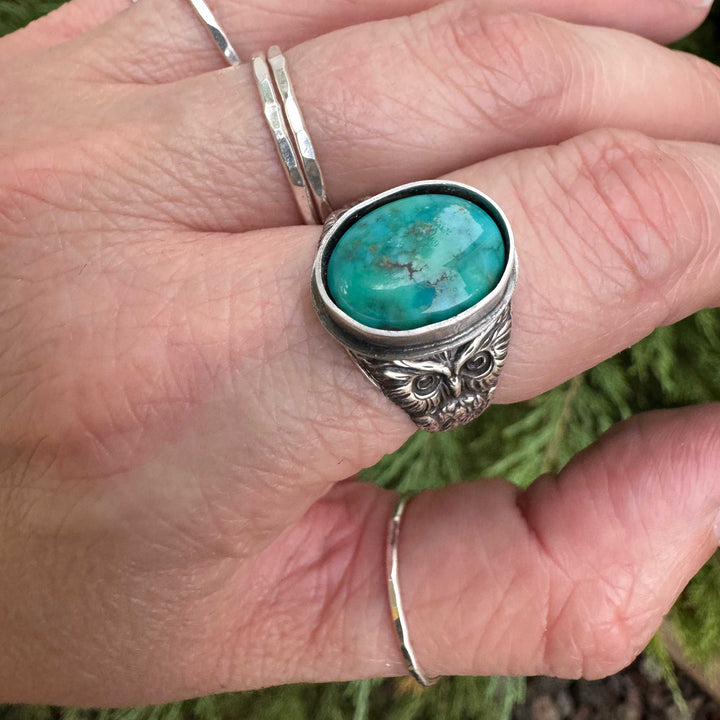 Carico Lake Turquoise Owl Ring | Made to Size