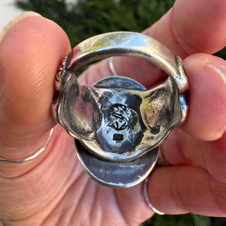 Blackjack Turquoise Snake Ring in Sterling Silver | Made to Size