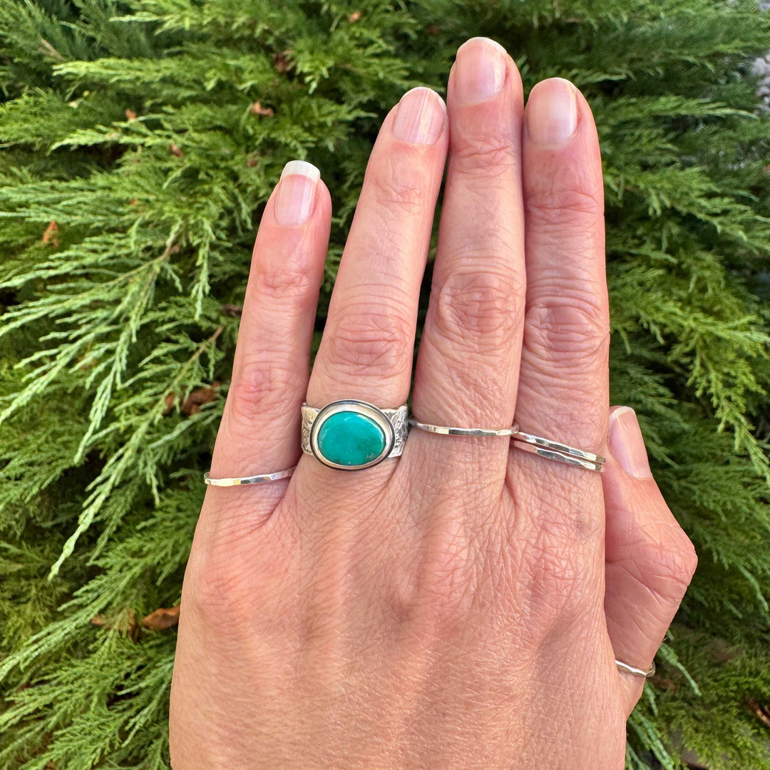 Carico Lake Turquoise Sterling Silver Ring | Size 6