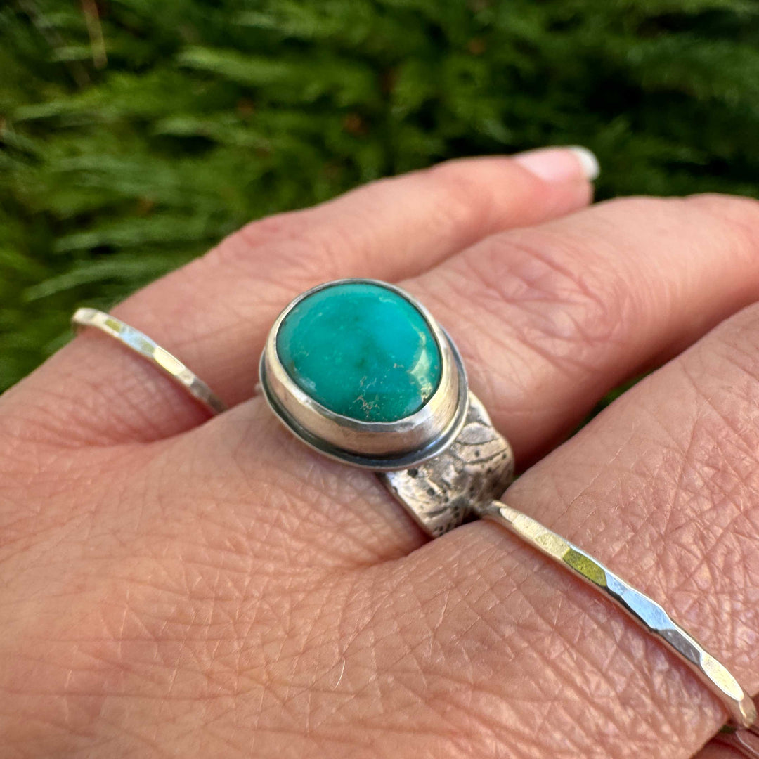 Carico Lake Turquoise Sterling Silver Ring | Size 6