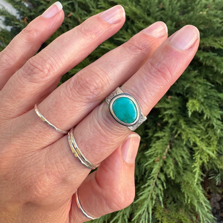 Carico Lake Turquoise Sterling Silver Ring | Size 6