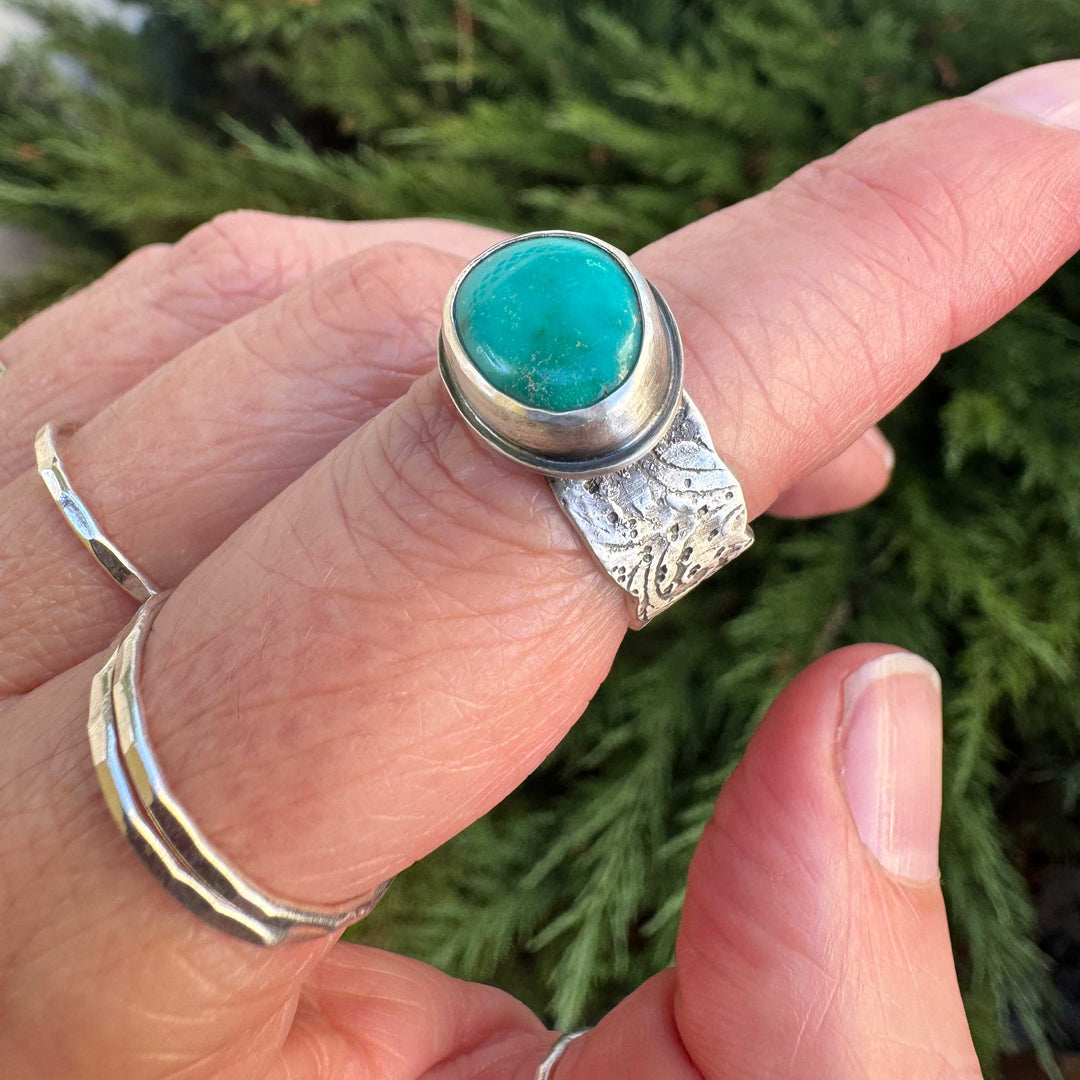 Carico Lake Turquoise Sterling Silver Ring | Size 6