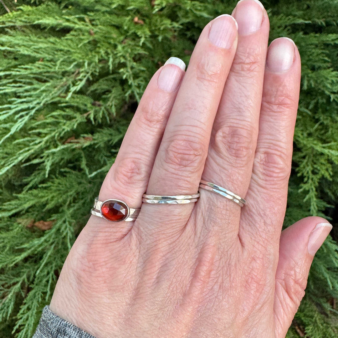 Hessonite Garnet Ring in Sterling Silver | Size 5