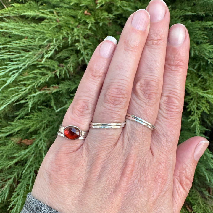 Hessonite Garnet Ring in Sterling Silver | Size 5