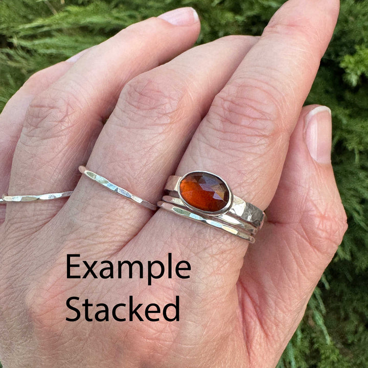 Hessonite Garnet Ring in Sterling Silver | Size 5