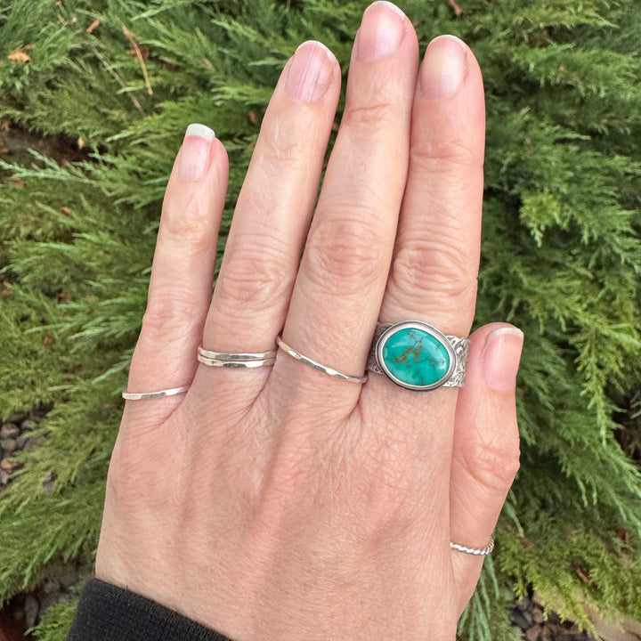 Carico Lake Turquoise Sterling Silver Ring | Size 9