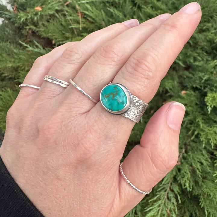 Carico Lake Turquoise Sterling Silver Ring | Size 9