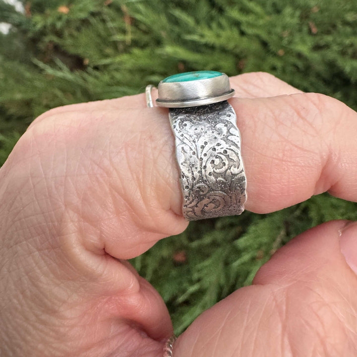 Carico Lake Turquoise Sterling Silver Ring | Size 9