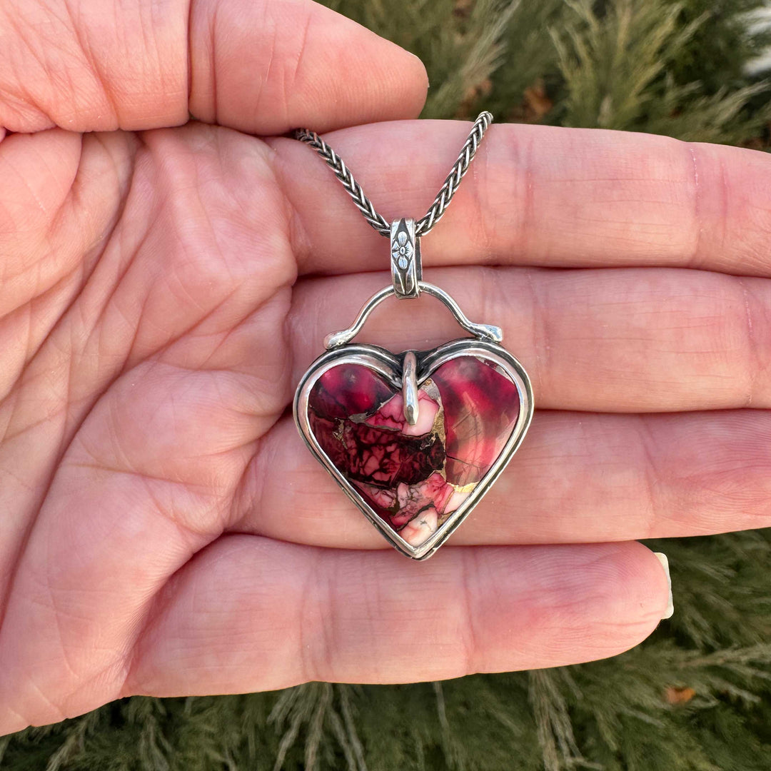 Dahlia Rose Heart Necklace #2