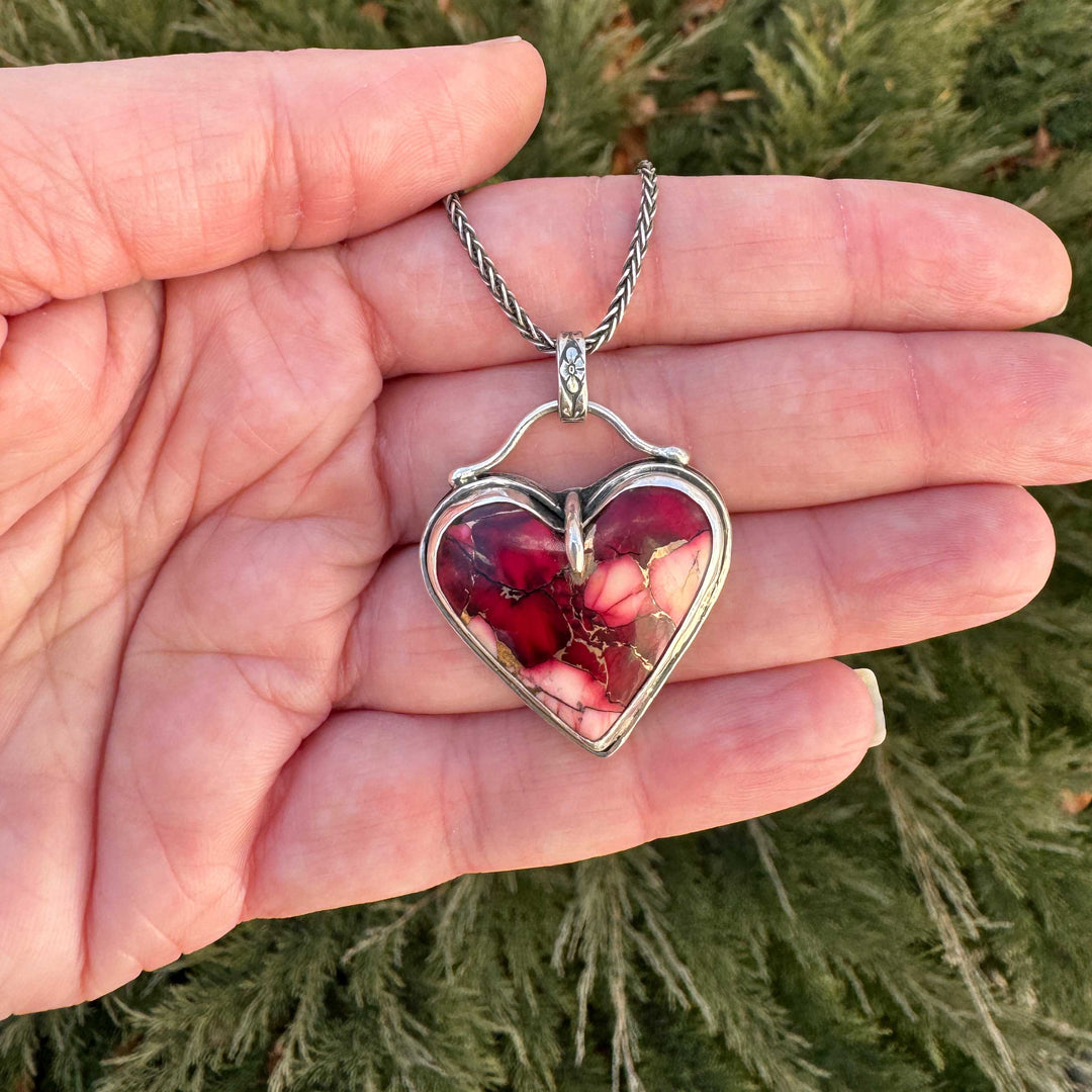 Dahlia Rose Heart Necklace #1