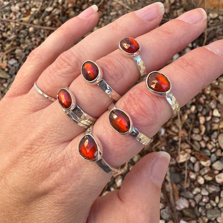 Hessonite Garnet Ring in Sterling Silver | Size 5